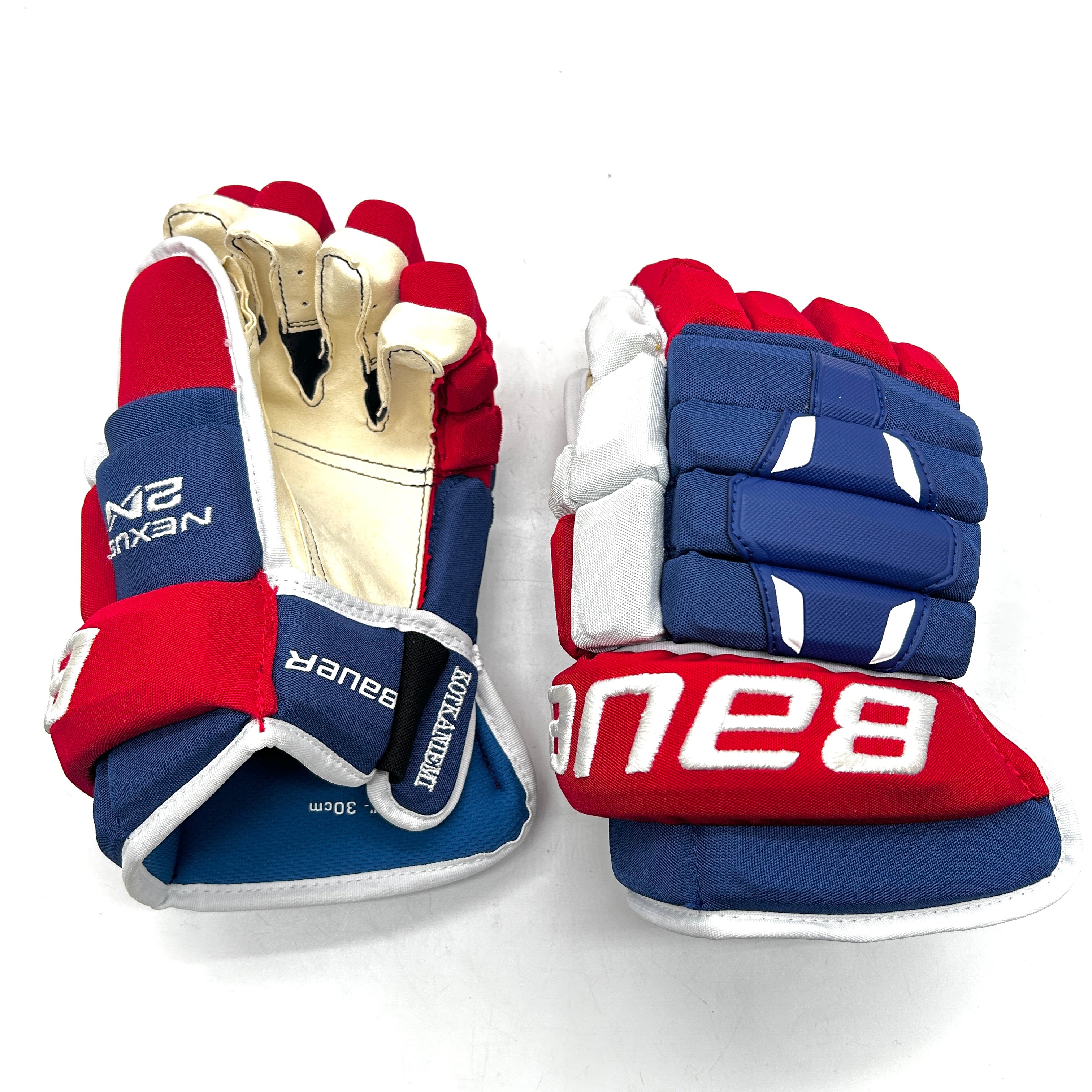 Bauer Nexus 2N - NHL Pro Stock Gloves - Jesperi Kotkaniemi (Blue/Red/White)